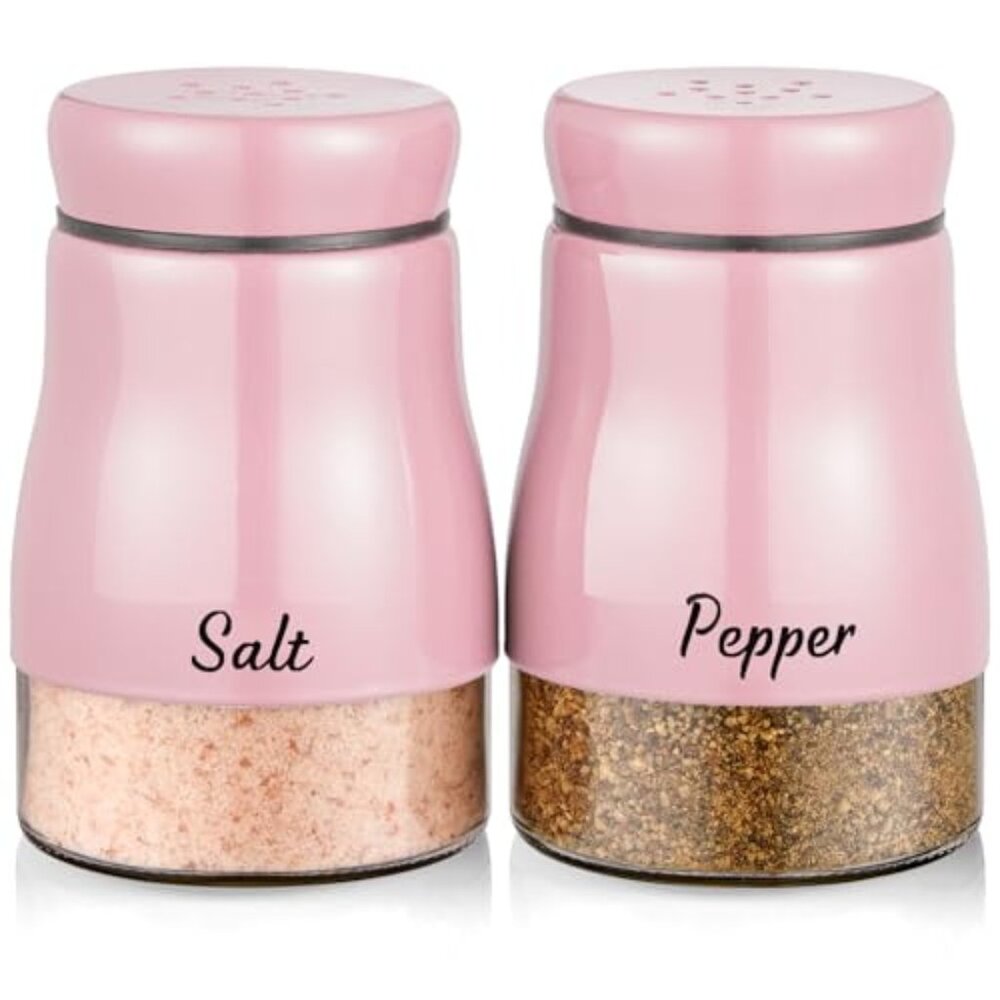 Pink Salt and‎ Pepper Shakers Set